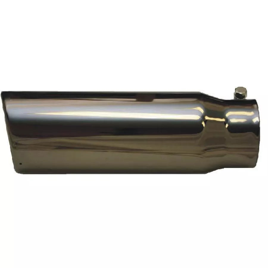 Exhaust Tip 4x5x15 Black Chrome