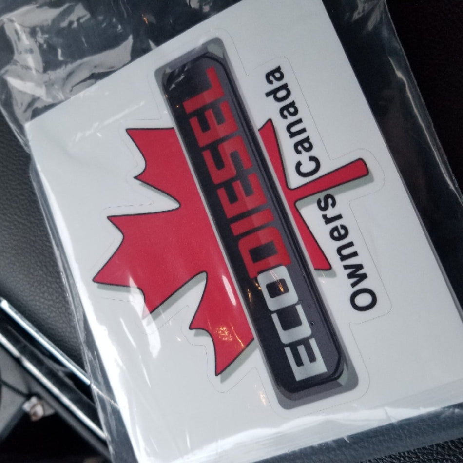 Ecodiesel Owners Canada Vinyl Sticker White